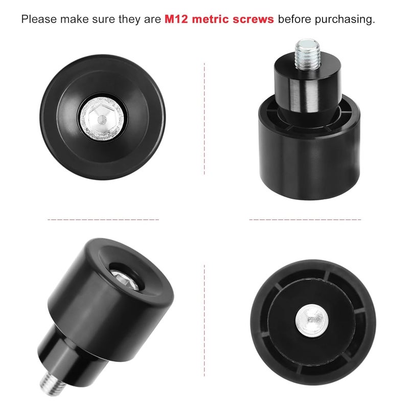 kekykm Motorcycle Decorative wheel Rotatable Crash Bar End Sliders M12 Screw compatible with Harley Davidson Touring Saddlebag Guard Engine Guard Bar Street Glide Road Glide King Electra/Ultra 1997-Up - Image 3